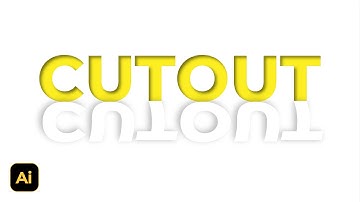 Try this, Simple Cutout Text Effect Design | Adobe Illustrator Tutorials