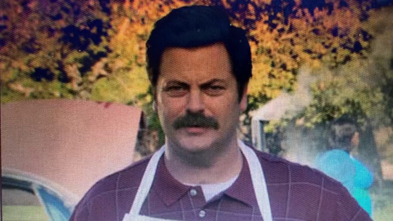 Ron Swanson at the barbecue