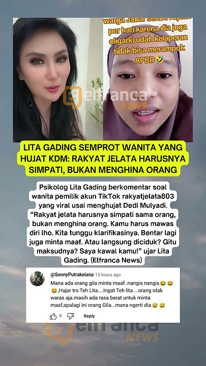 Bela KDM, Lita Gading Semprot Pemilik Akun Rakyat Jelata #dedimulyadi #kdm