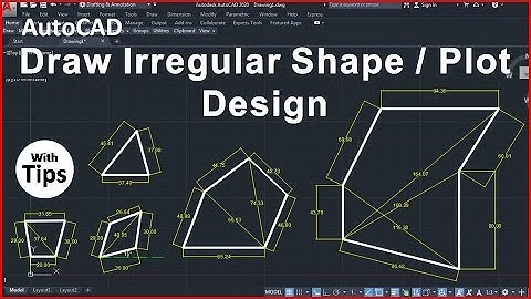 How to draw Irregular Plot Area in AutoCAD || Irregular Plot Design drawing tips||autocad, annex it,