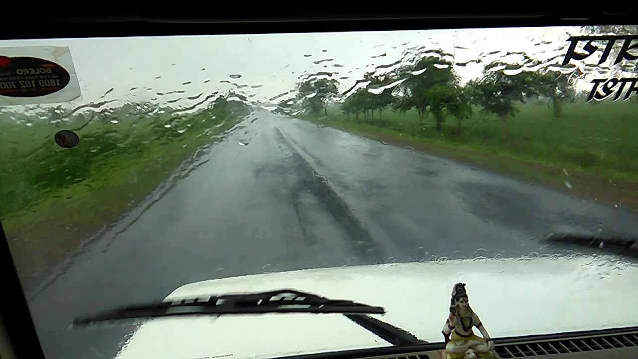car driving status in rain YouTube