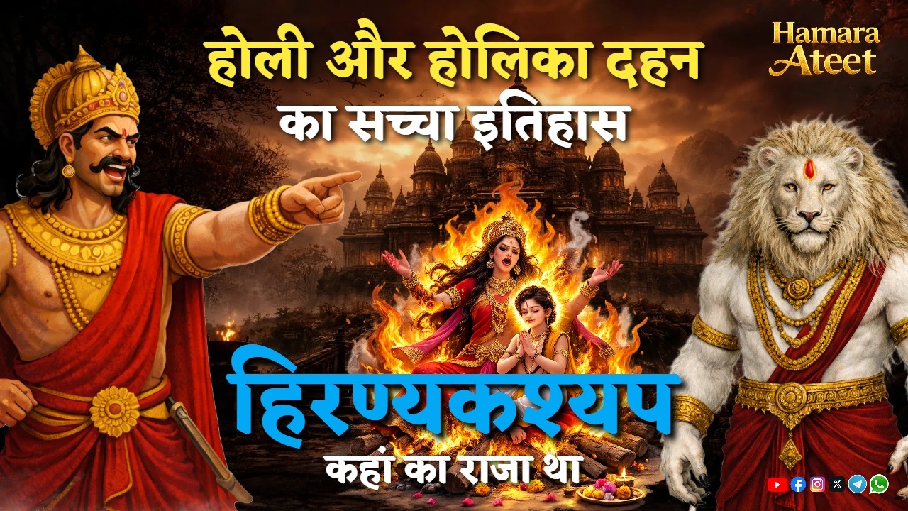 होलिका दहन और होली का सच्चा इतिहास | हिरण्यकश्यप का इतिहास | नरसिंह अवतार की कहानी | Hamara Ateet 🙏