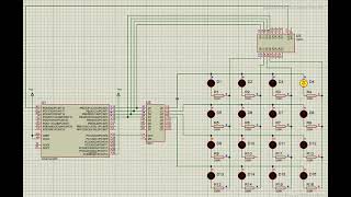 MATRIZ LED || LATCHD 74273 || ATMEGA328P || PROTEUS