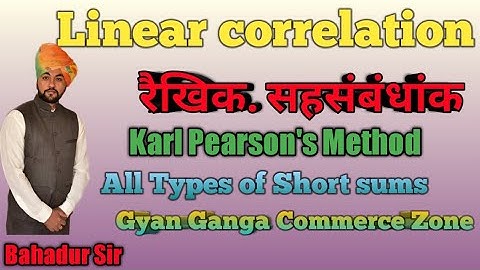 Linear correlation | short sums of karl Pearson