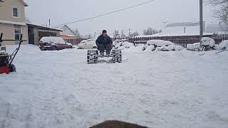 Гусеничный вездеход на основе двух редукторов от мотоблока.