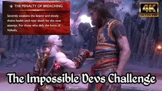 God of War Ragnarök: Valhalla | The Impossible Devs Challenge (NO DAMAGE/SHOW ME MASTERY) [4K]