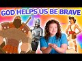 God helps us be brave  david and goliath  kids club younger