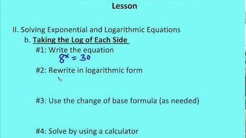 7.6 Solve Exponential and Log Equations (Lesson)
