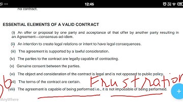 Lecture 21 on Indian Contract Act on Doctrine of Frustration