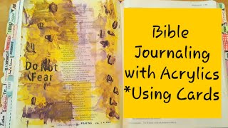 Bible Journaling with Acrylics | Playing Card Method