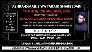 ASHRA-E-MAJLIS || MAULANA ZAIGHAM ABBAS RIZVI || ANJUMAN-E-SHABIH-E-RASOOL || SAKINAKA