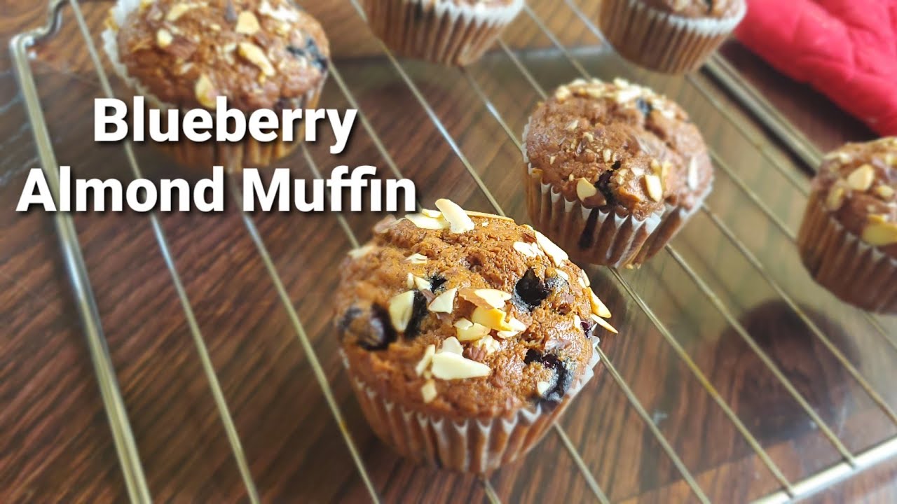 Blueberry Almond Muffins | Eggless Blueberry Muffin | Blueberry Muffin Recipe | Mom's Special Recipe