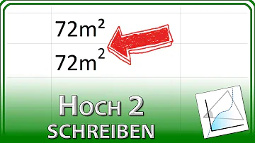 Wie rechnet man hoch 2 bei Excel?