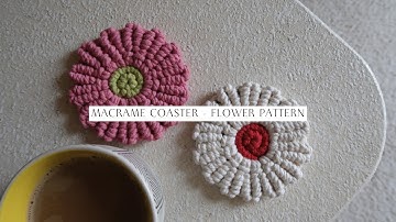 DIY Macrame Coaster | Flower Pattern | Step by Step Tutorial