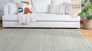 Kelvin Olive Geometric Area Rug