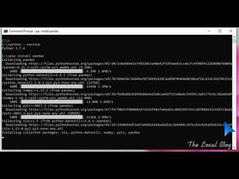 How to install pandas for python on windows.
