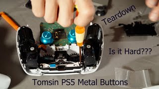 Tomsin PS5 Metal Thumbsticks and Bullet Buttons Review and Controller Teardown!