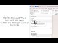 Exam MO-110: Microsoft Word - Create and manage references - Create and manage tables of contents