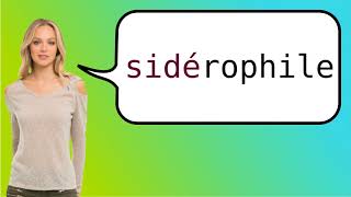 How To Say Siderophile In French?