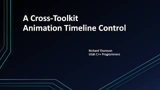 A Cross Toolkit Animation Timeline Control