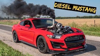 The Cummins Mustang Gets Twin Turbos off Semi Truck