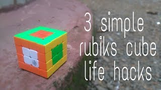 Top 3 simple rubiks cube life hacks!!!!!!!
