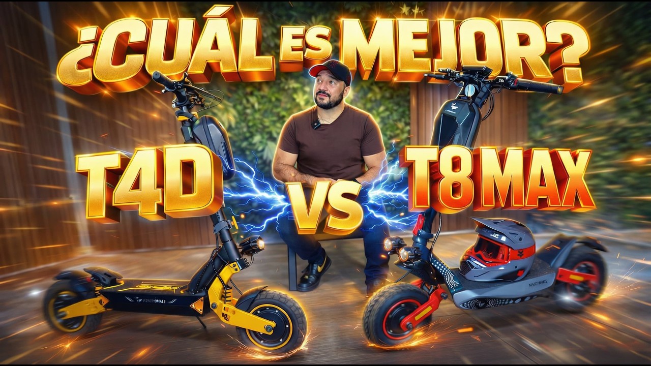 comparación de dos scooters eléctricos doble motor