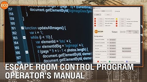 Escape room control program Operator