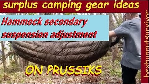 Hardware Free Hammock Adjustment for Secondary Suspension...bexbugoutsurvivor