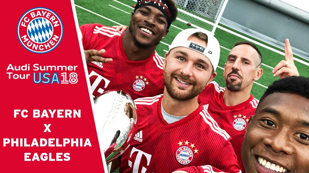 FC Bayern vs. Philadelphia Eagles | NFL Challenge w/ Franck Ribéry & David Alaba