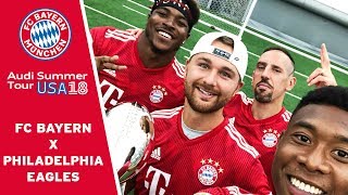 FC Bayern vs. Philadelphia Eagles | NFL Challenge w/ Franck Ribéry & David Alaba
