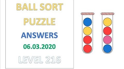 Ball Sort Puzzle Answers Level 216 Solutions Walkthrough
