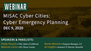 MISAC Cyber Cities - Cyber Emergency Planning -- City of Roseville