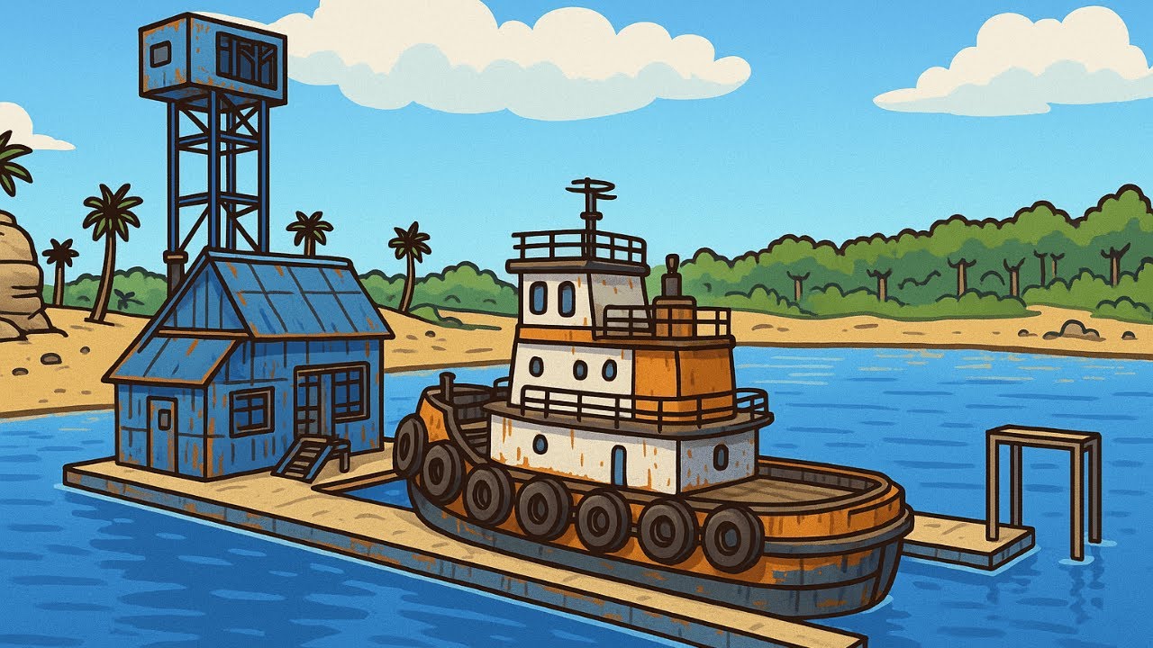 Sobrevivi SOLO em uma GARAGEM de TUGBOAT! ⚓️ - Rust