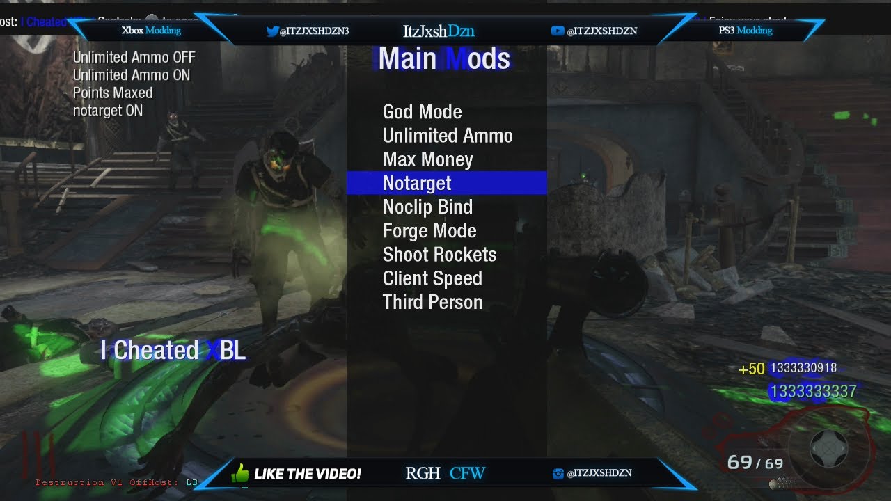 [BO1/RGH/JTAG]BLACK OPS 1 DESTRUCTION ZOMBIES [HOST/OFFHOST] MOD MENU XBOX360 & XBOXONE