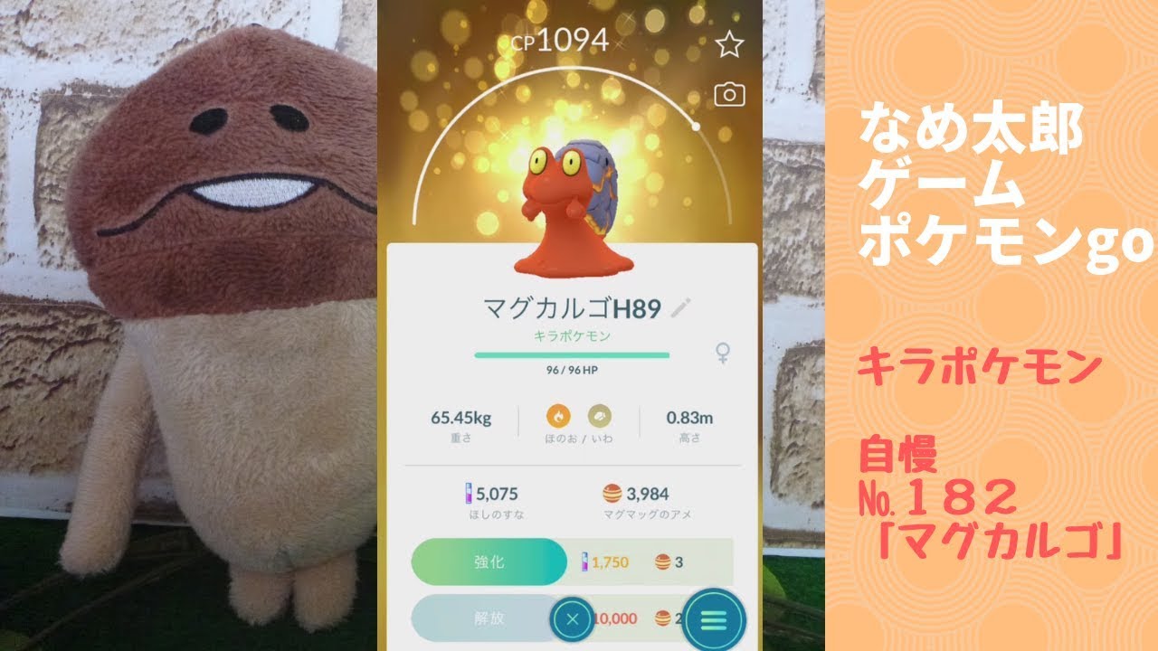 縦画面スマホ向け なめ太郎のキラポケモン自慢コーナー１８２ マグカルゴ ポケモンgo Youtube