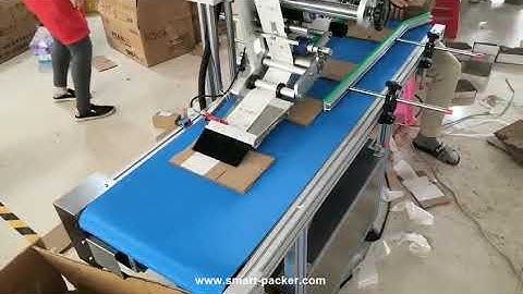 Automatic unfold small cardboard box labeling machine label applicator