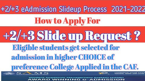 Slide up request | How to apply for slide up | +3 Slideup request |+2 Slideup request