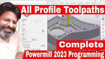 Powermill 2d curve profile constant z & profile finishing| Powermill delcam tutorials