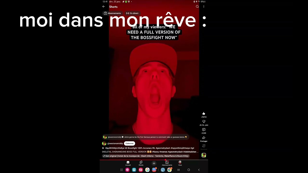 Mon rêve pour de vrai ( il est posédé ce gars )