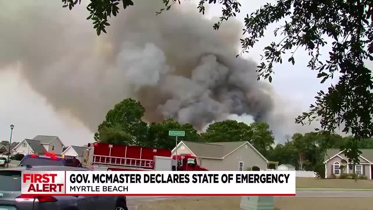 South Carolina burn ban continues as crews fight brush fires - YouTube