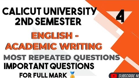 Academic writing important questions/improvement exam/pass mark#calicutuniversity