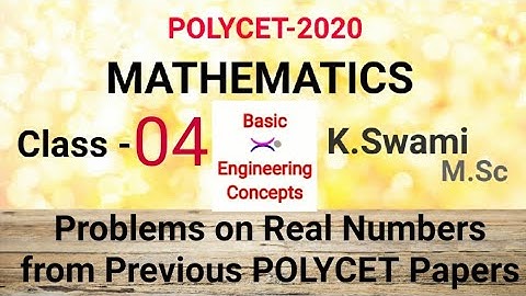 POLYCET 2021-Maths-Previous Questions from Real Numbers