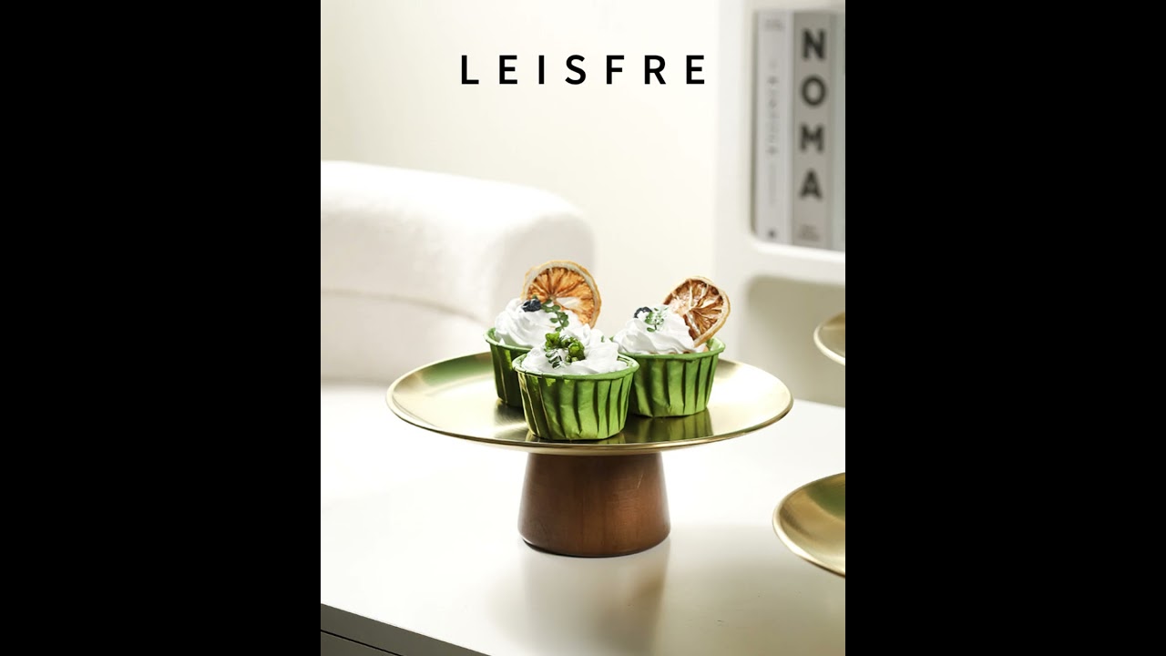 How to Elevate Your Baking Decor with wood stainless steel high legged plate