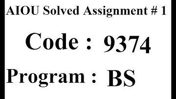 AIOU Code 9374 Solved Assignment No 1 Autumn 2023 | Baloch Academy