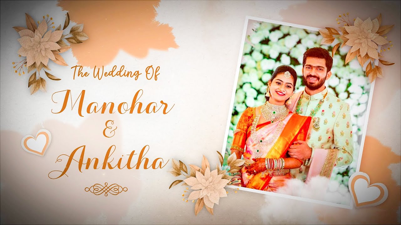 Видеоприглашение на свадьбу | Бесплатный шаблон приглашения на свадьбу для After Effects | Шаблон...