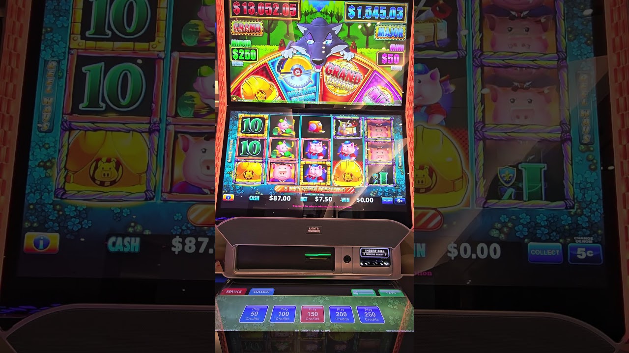 Ставки $7,50 на игровой автомат Huff n More Puff в Hard Rock Casino в Рокфорде