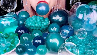 ASMR EDIBLE BUBBLES, CANDY, BOBA, JELLY, ICE, BUBBLE GUM | Eating Sounds 먹방