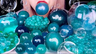 Asmr Edible Bubbles, Candy, Boba, Jelly, Ice, Bubble Gum Eating Sounds 먹방