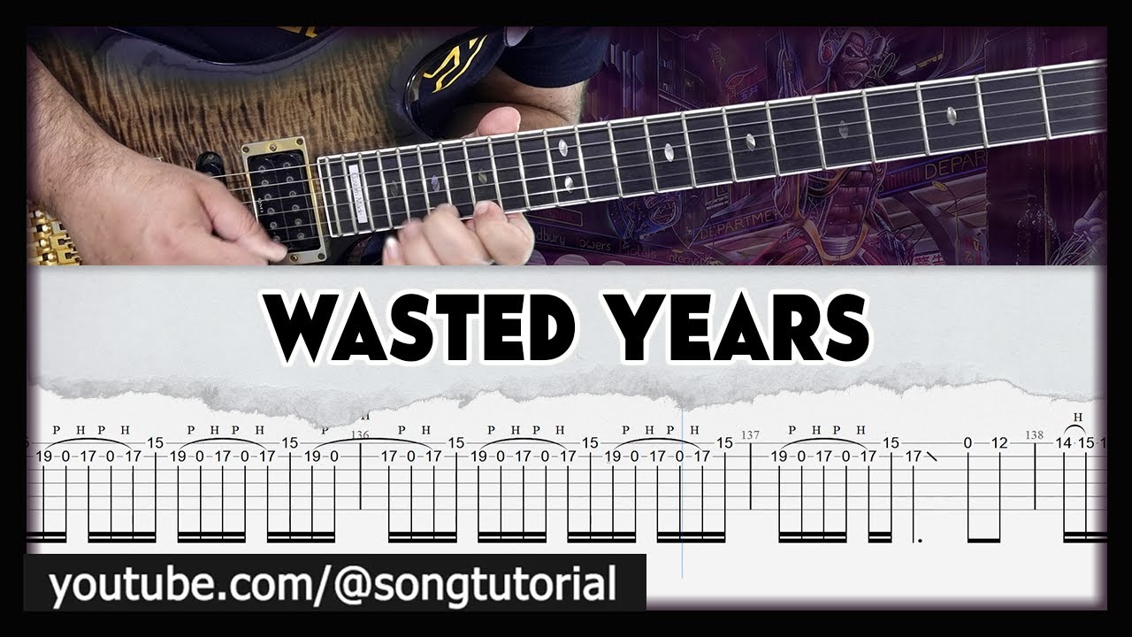 Wasted Years  FULL TAB  Iron Maiden Cover  Guitar Lesson